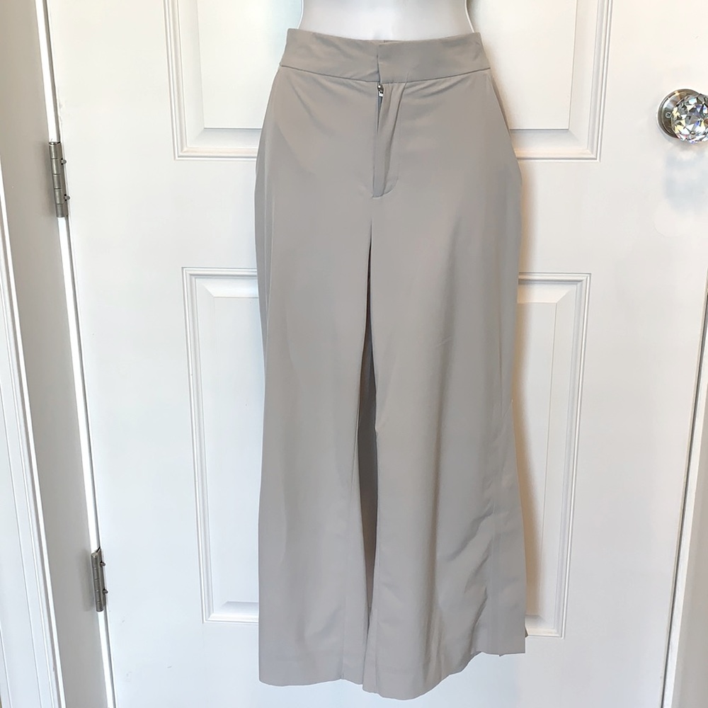 Athleta Crop Wide Leg Pants Pale Gray Size 6